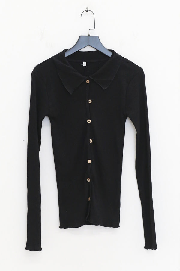 BASERANGE 25 Fall/Winter ISO SHIRT Long-Sleeve T-Shirt BAS-TTIS-RCR-AU25-Black